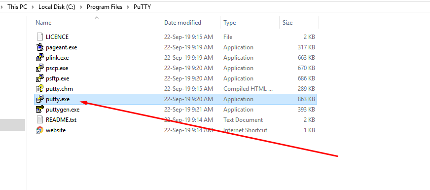 27. Open PuTTy