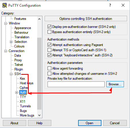 Add the ssh authentication