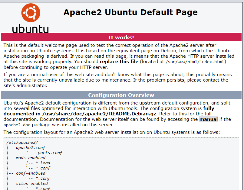 Apache Ubuntu Default Page