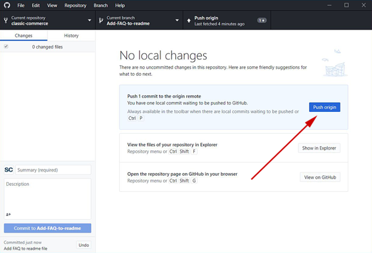GitHub Desktop - Step 4 - Push | ClassicPress