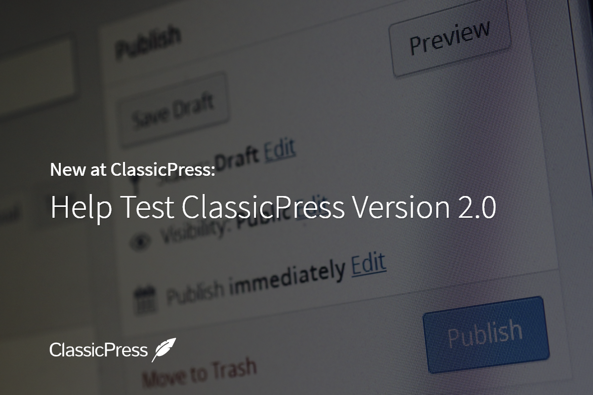 Help Test ClassicPress v2.0
