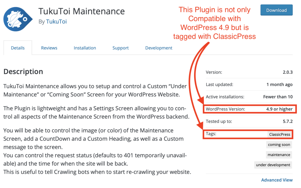 A ClassicPress Compatible Plugin